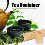 2Pcs Bamboo Tube Natural Environmentally Friendly Carbonized for Tea Nuts Incense CanisterBamboo Pattern