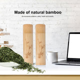 2Pcs Bamboo Tube Natural Environmentally Friendly Carbonized for Tea Nuts Incense CanisterBamboo Pattern - Extra Image