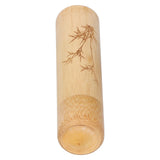 2Pcs Bamboo Tube Natural Environmentally Friendly Carbonized for Tea Nuts Incense CanisterBamboo Pattern