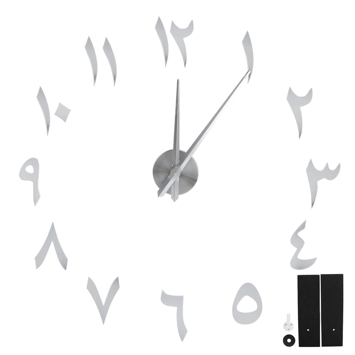 Wall Clock Innovative Modern Acrylic DIY Clock Set for Home Living Room DecorationSilver