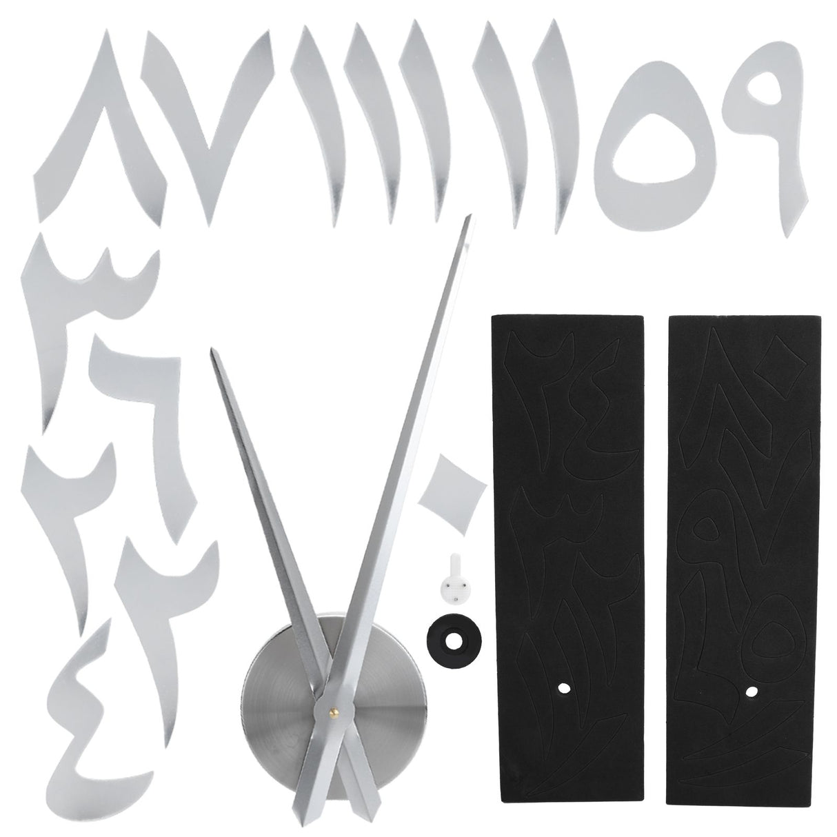 Wall Clock Innovative Modern Acrylic DIY Clock Set for Home Living Room DecorationSilver