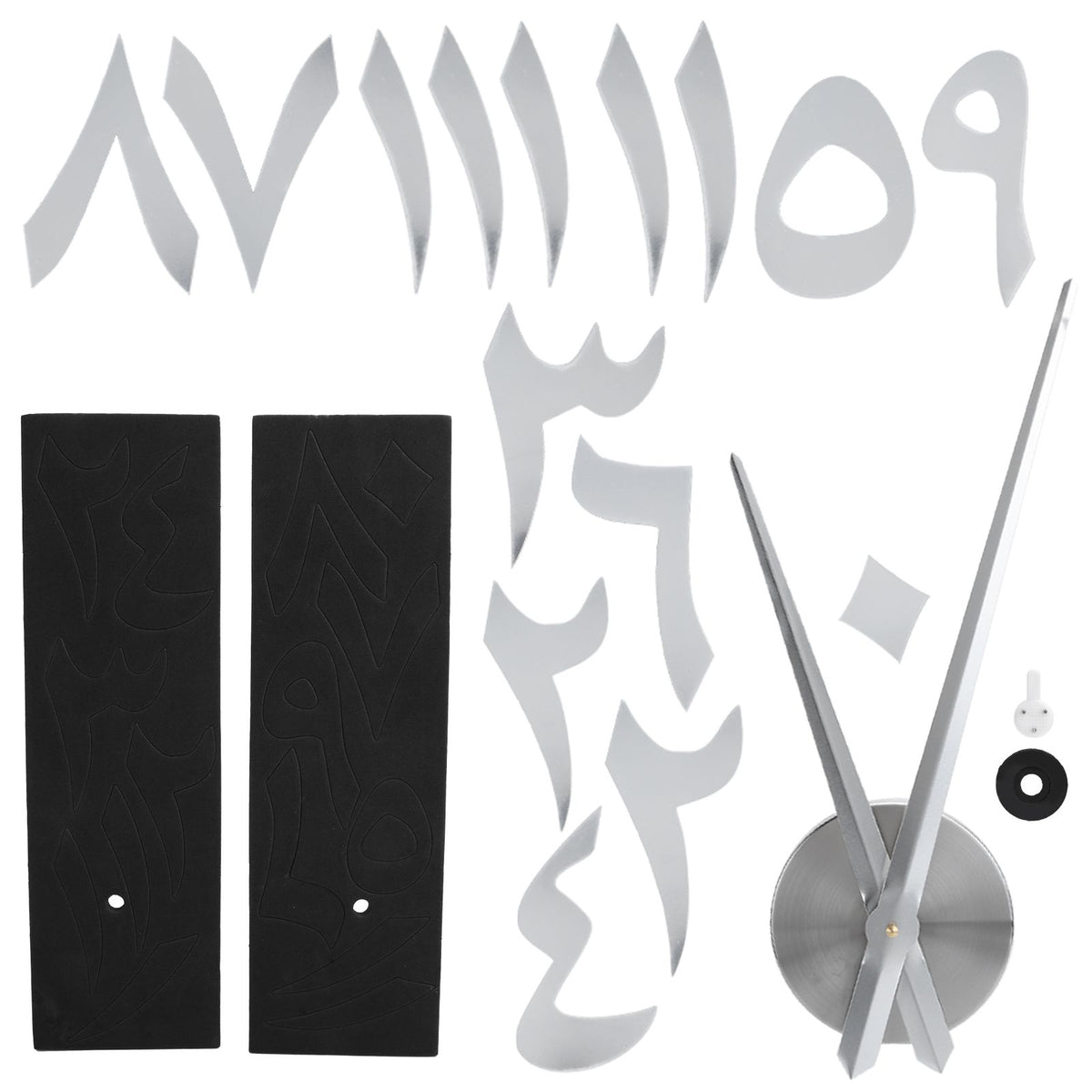 Wall Clock Innovative Modern Acrylic DIY Clock Set for Home Living Room DecorationSilver