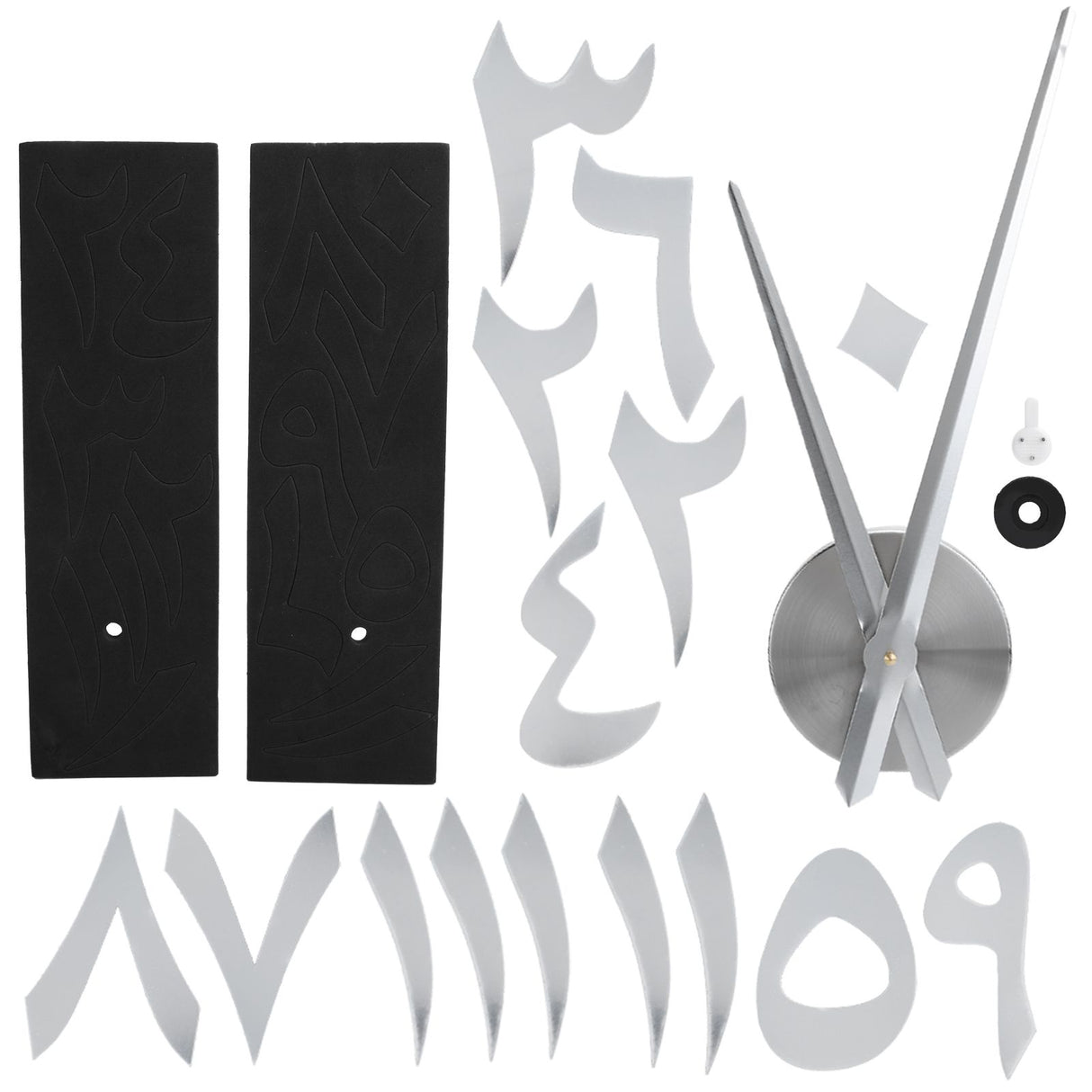 Wall Clock Innovative Modern Acrylic DIY Clock Set for Home Living Room DecorationSilver
