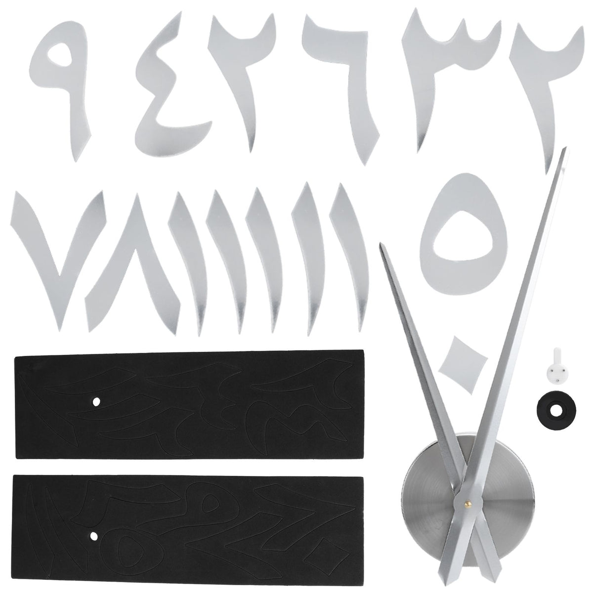 Wall Clock Innovative Modern Acrylic DIY Clock Set for Home Living Room DecorationSilver