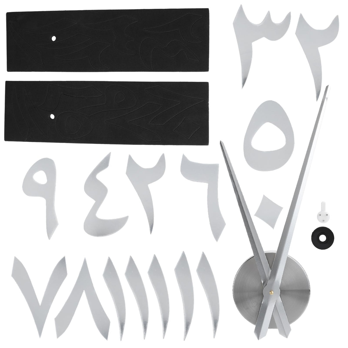 Wall Clock Innovative Modern Acrylic DIY Clock Set for Home Living Room DecorationSilver