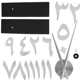 Wall Clock Innovative Modern Acrylic DIY Clock Set for Home Living Room DecorationSilver - Low Angle