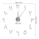 Wall Clock Innovative Modern Acrylic DIY Clock Set for Home Living Room DecorationSilver - Extra Image