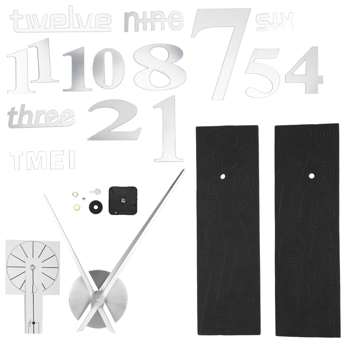 Frameless DIY Wall Clock Modern Mirror Wall Sticker for Home Living Room Bedroom DecorSilver