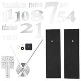 Frameless DIY Wall Clock Modern Mirror Wall Sticker for Home Living Room Bedroom DecorSilver