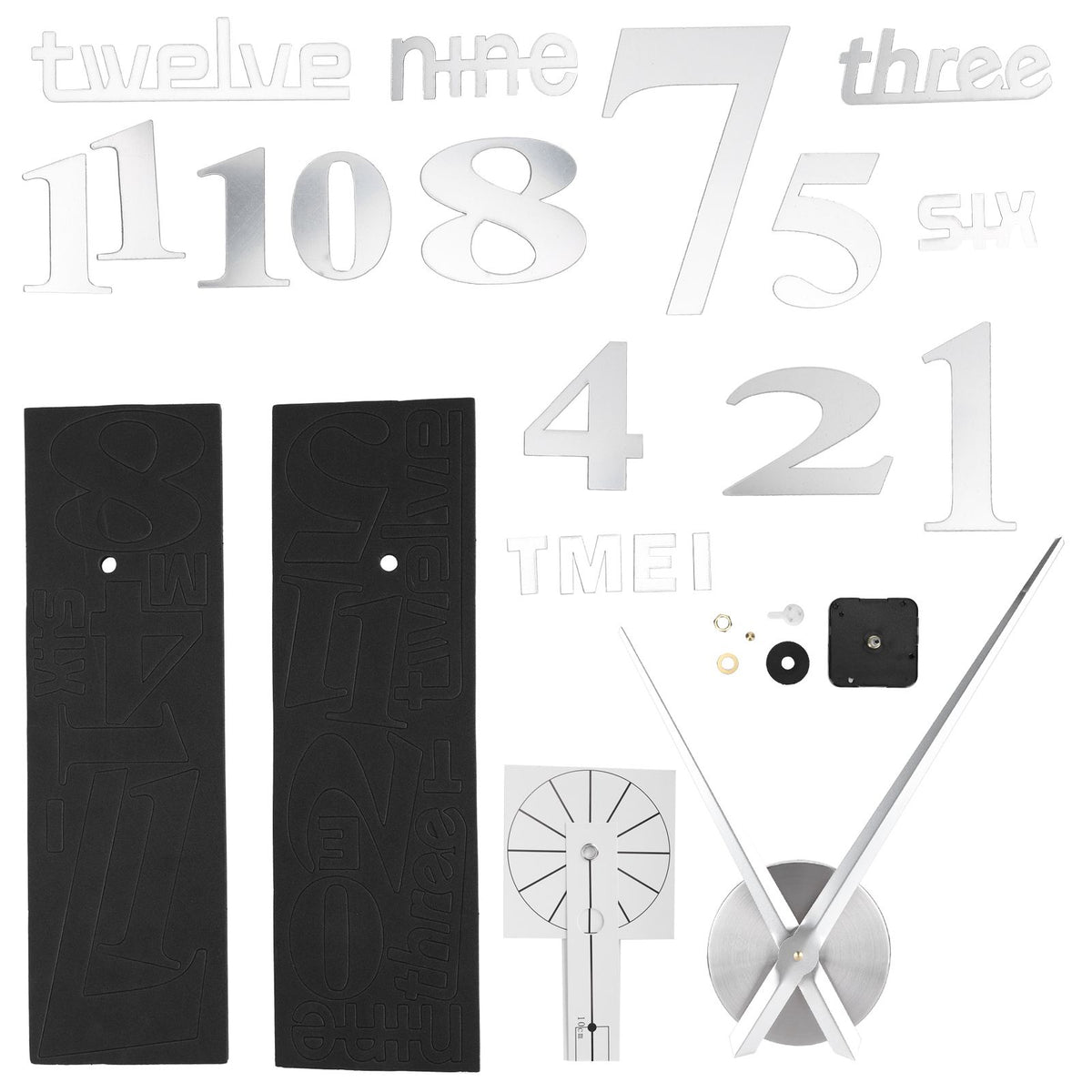 Frameless DIY Wall Clock Modern Mirror Wall Sticker for Home Living Room Bedroom DecorSilver