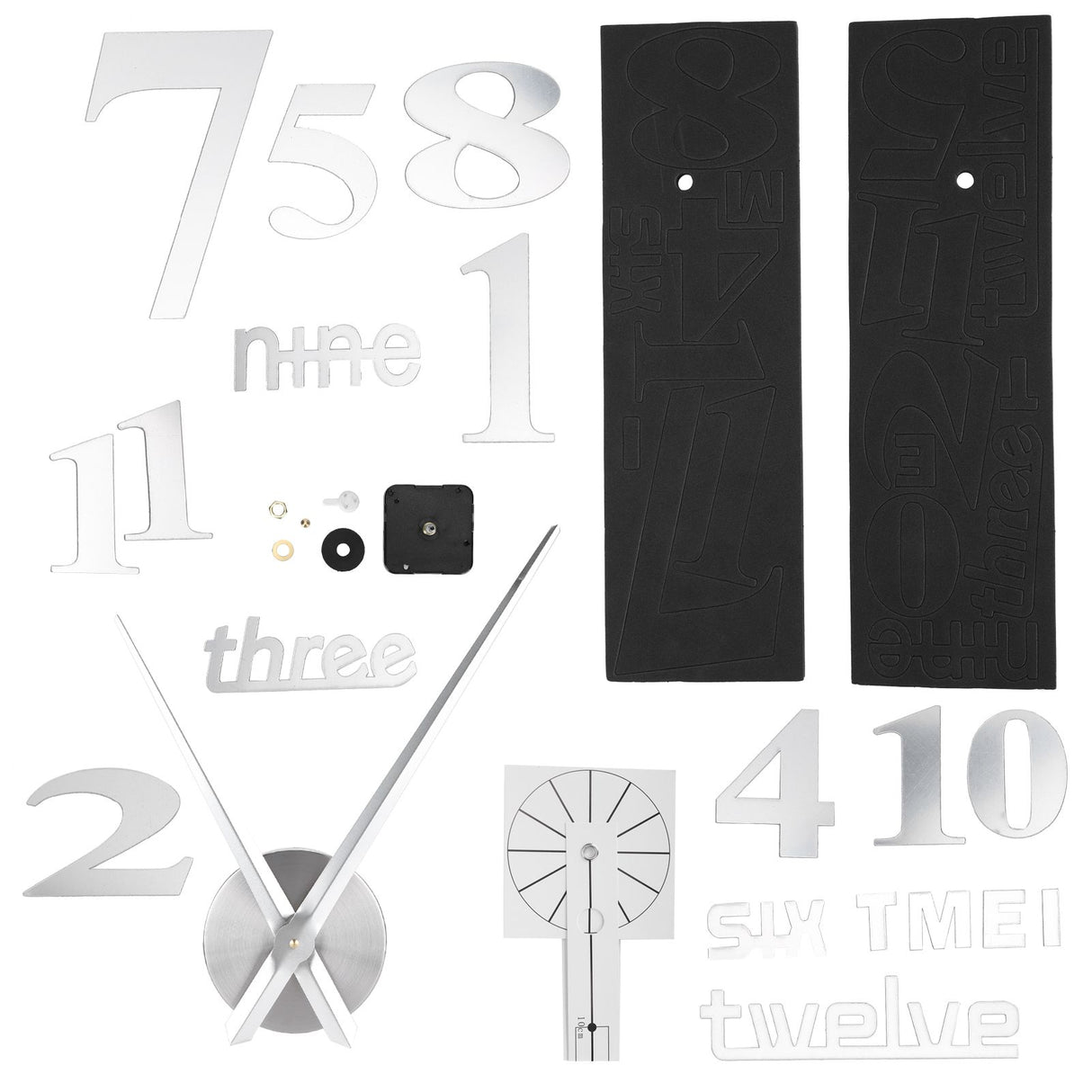 Frameless DIY Wall Clock Modern Mirror Wall Sticker for Home Living Room Bedroom DecorSilver