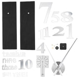 Frameless DIY Wall Clock Modern Mirror Wall Sticker for Home Living Room Bedroom DecorSilver