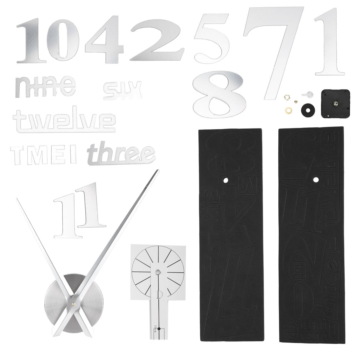 Frameless DIY Wall Clock Modern Mirror Wall Sticker for Home Living Room Bedroom DecorSilver