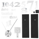 Frameless DIY Wall Clock Modern Mirror Wall Sticker for Home Living Room Bedroom DecorSilver - Rear View