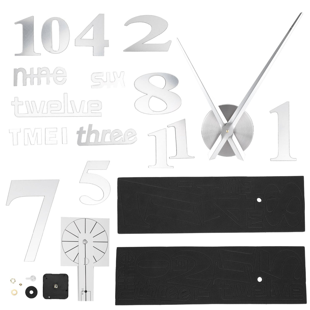 Frameless DIY Wall Clock Modern Mirror Wall Sticker for Home Living Room Bedroom DecorSilver