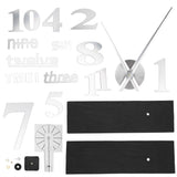 Frameless DIY Wall Clock Modern Mirror Wall Sticker for Home Living Room Bedroom DecorSilver
