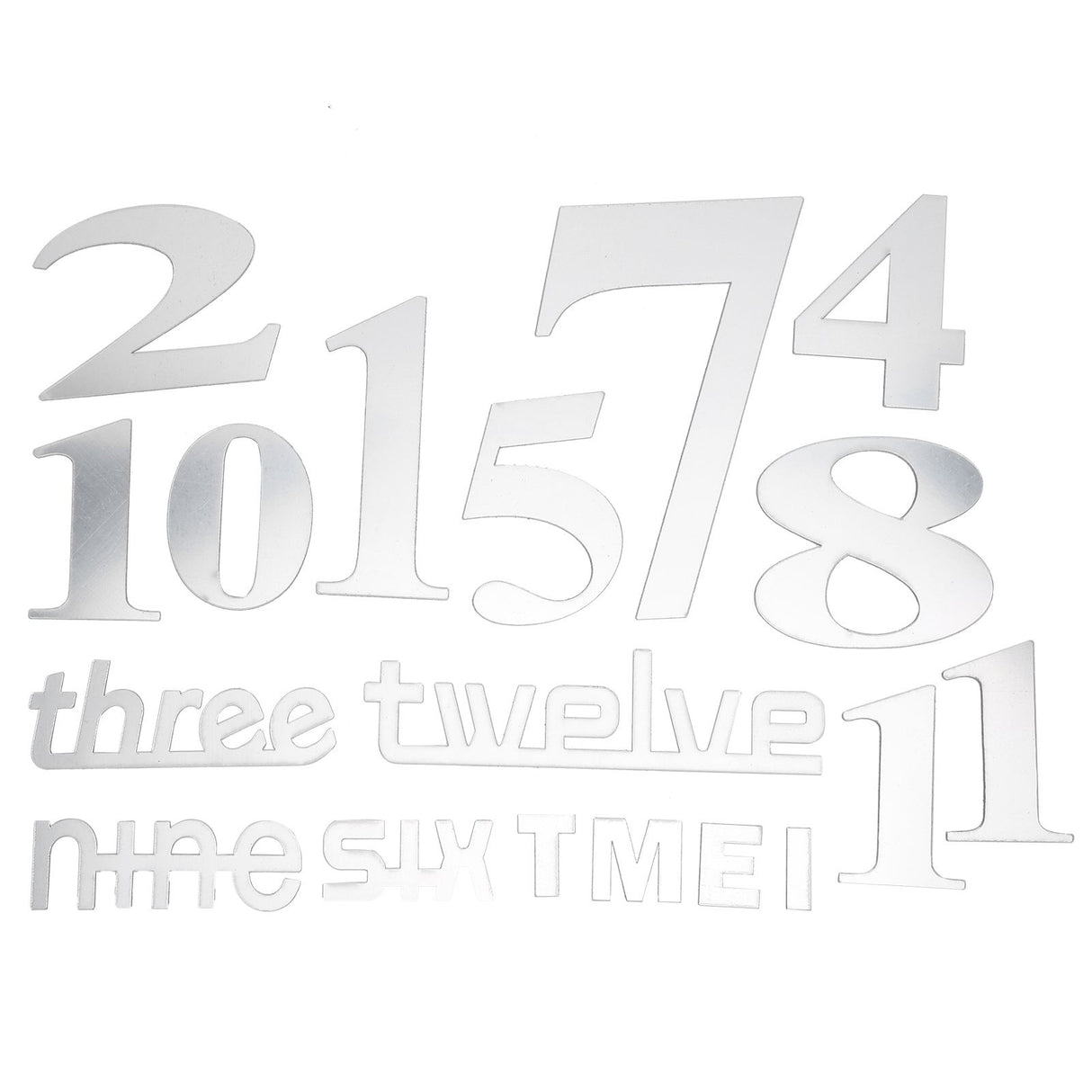 Frameless DIY Wall Clock Modern Mirror Wall Sticker for Home Living Room Bedroom DecorSilver