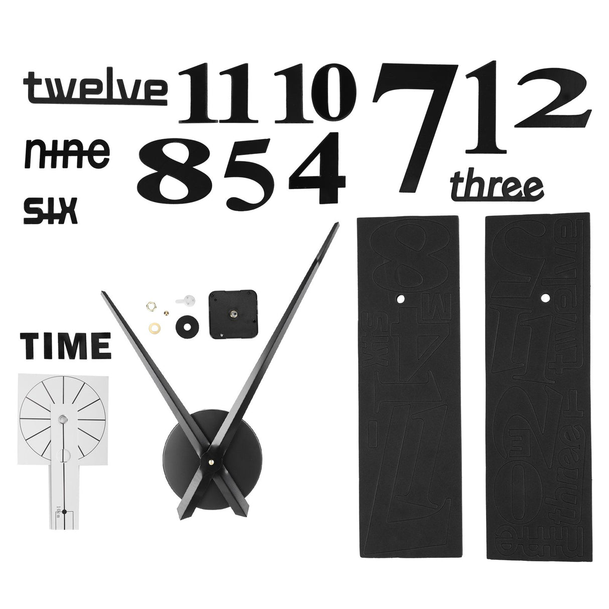 Frameless DIY Wall Clock Modern Mirror Wall Sticker for Home Living Room Bedroom DecorBlack