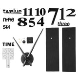 Frameless DIY Wall Clock Modern Mirror Wall Sticker for Home Living Room Bedroom DecorBlack