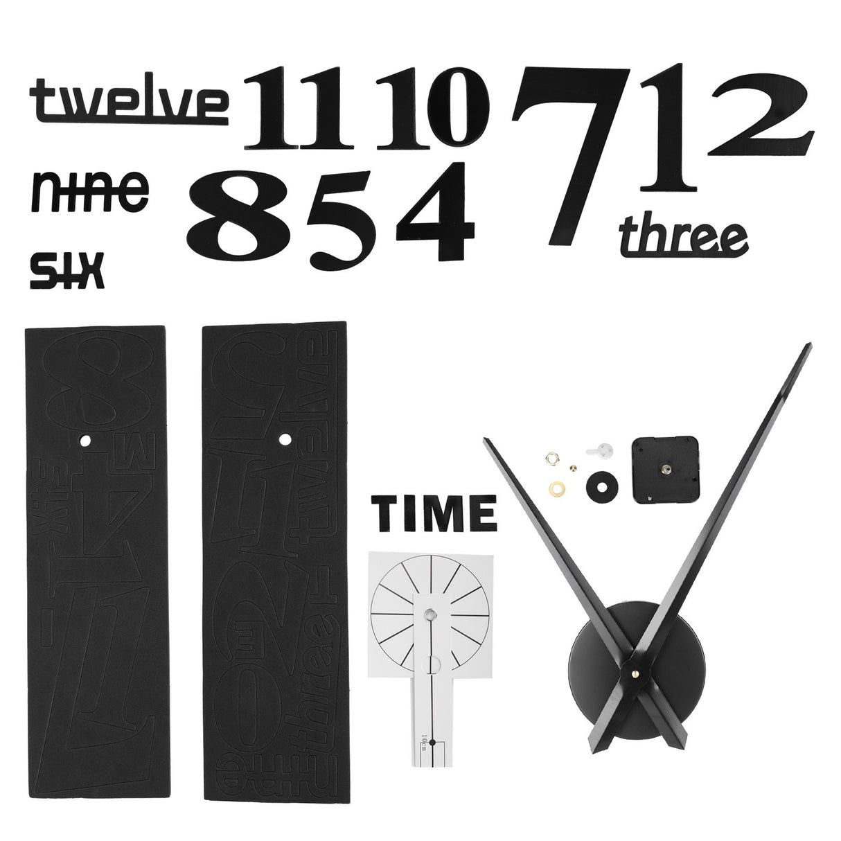 Frameless DIY Wall Clock Modern Mirror Wall Sticker for Home Living Room Bedroom DecorBlack