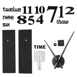 Frameless DIY Wall Clock Modern Mirror Wall Sticker for Home Living Room Bedroom DecorBlack - Side View