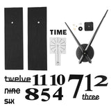Frameless DIY Wall Clock Modern Mirror Wall Sticker for Home Living Room Bedroom DecorBlack