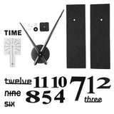 Frameless DIY Wall Clock Modern Mirror Wall Sticker for Home Living Room Bedroom DecorBlack