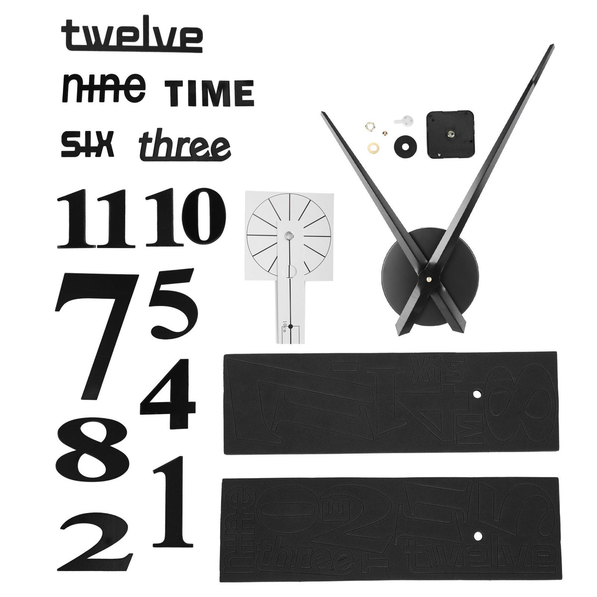 Frameless DIY Wall Clock Modern Mirror Wall Sticker for Home Living Room Bedroom DecorBlack