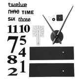 Frameless DIY Wall Clock Modern Mirror Wall Sticker for Home Living Room Bedroom DecorBlack