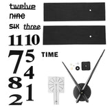 Frameless DIY Wall Clock Modern Mirror Wall Sticker for Home Living Room Bedroom DecorBlack - Close-Up Angle