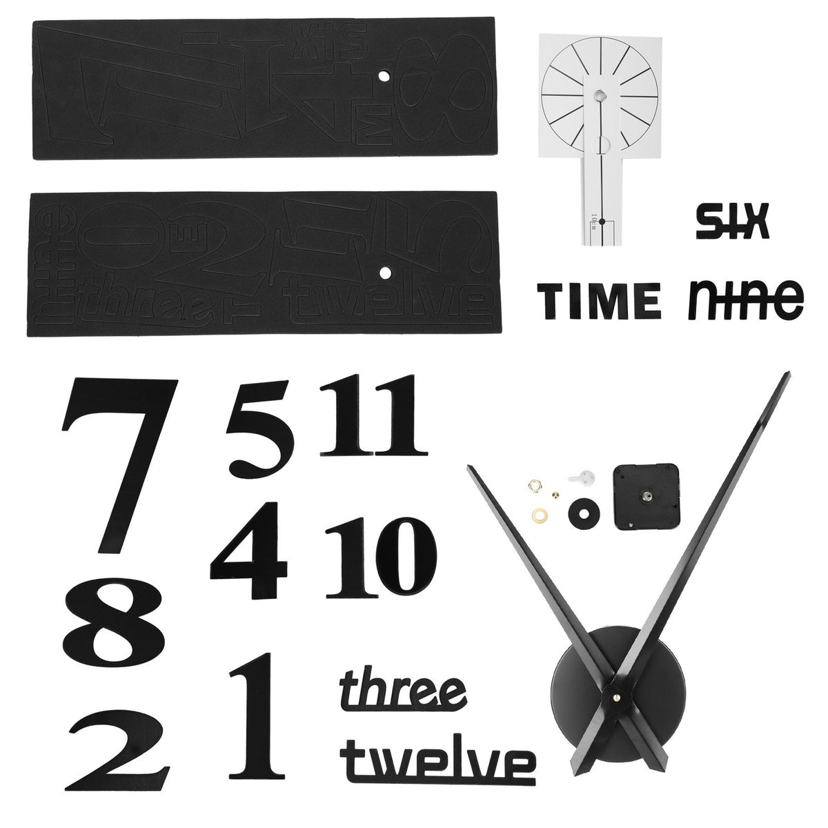 Frameless DIY Wall Clock Modern Mirror Wall Sticker for Home Living Room Bedroom DecorBlack