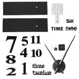 Frameless DIY Wall Clock Modern Mirror Wall Sticker for Home Living Room Bedroom DecorBlack - Low Angle