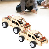 2 Set Wood Voice Controlled Vehicle DIY Toy Car Kit Scientific Experimental Tool for Children - Extra Image