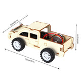 2 Set Wood Voice Controlled Vehicle DIY Toy Car Kit Scientific Experimental Tool for Children - Extra Image