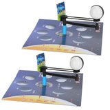 2 Set Children Experiment Assembly Equipment Kit Moon Phase Model DIY Science Teaching Toy - 45-Degree Angle