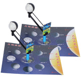 2 Set Children Experiment Assembly Equipment Kit Moon Phase Model DIY Science Teaching Toy - Close-Up Angle
