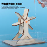 4 Sets Wooden Water Wheel Toys DIY Children Technology DIY Assembly Puzzle Model - Extra Image