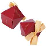 25 Sets Candy Box Cookies Gift Boxes with Ribbon for Birthday Wedding Party FavorL