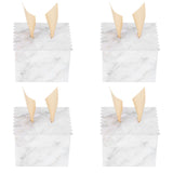 25 Sets Square Candy Box European Wedding Party Gift Box for Chocolate Cookies JewelryMarble Pattern (Golden Wing) - Low Angle
