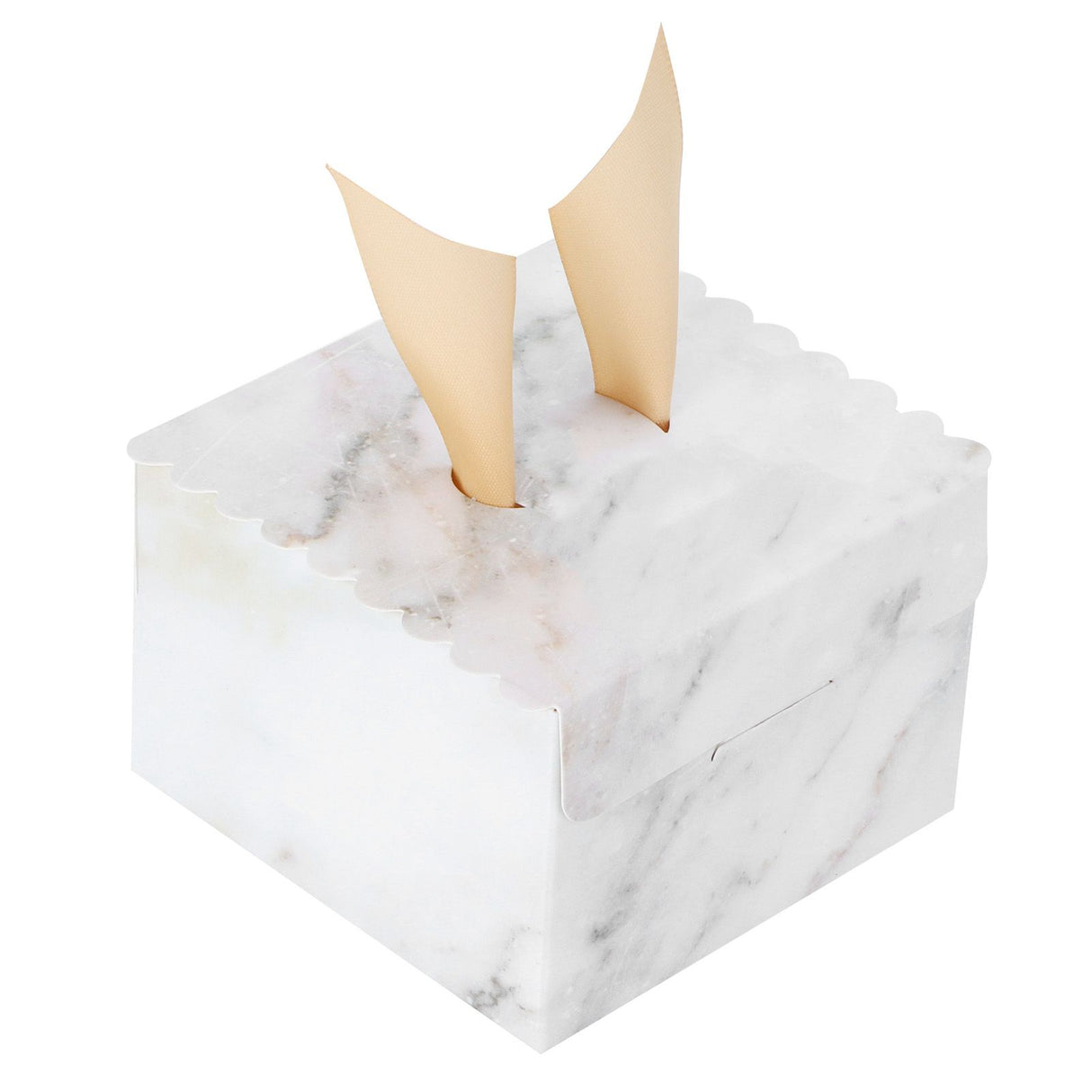 25 Sets Square Candy Box European Wedding Party Gift Box for Chocolate Cookies JewelryMarble Pattern (Golden Wing)