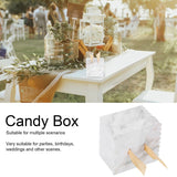 25 Sets Square Candy Box European Wedding Party Gift Box for Chocolate Cookies JewelryMarble Pattern (Golden Wing)