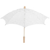 Lace Umbrella Parasol Vintage Wedding Bridal Umbrella for Photo Costume Party SuppliesL White