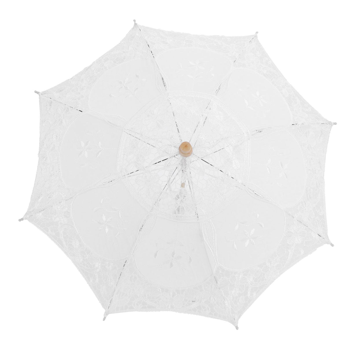 Lace Umbrella Parasol Vintage Wedding Bridal Umbrella for Photo Costume Party SuppliesL White