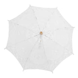Lace Umbrella Parasol Vintage Wedding Bridal Umbrella for Photo Costume Party SuppliesL White