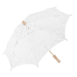 Lace Umbrella Parasol Vintage Wedding Bridal Umbrella for Photo Costume Party SuppliesL White