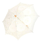 Lace Umbrella Parasol Vintage Wedding Bridal Umbrella for Photo Costume Party SuppliesL Beige