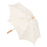 Lace Umbrella Parasol Vintage Wedding Bridal Umbrella for Photo Costume Party SuppliesL Beige