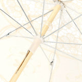 Lace Umbrella Parasol Vintage Wedding Bridal Umbrella for Photo Costume Party SuppliesL Beige - Extra Image