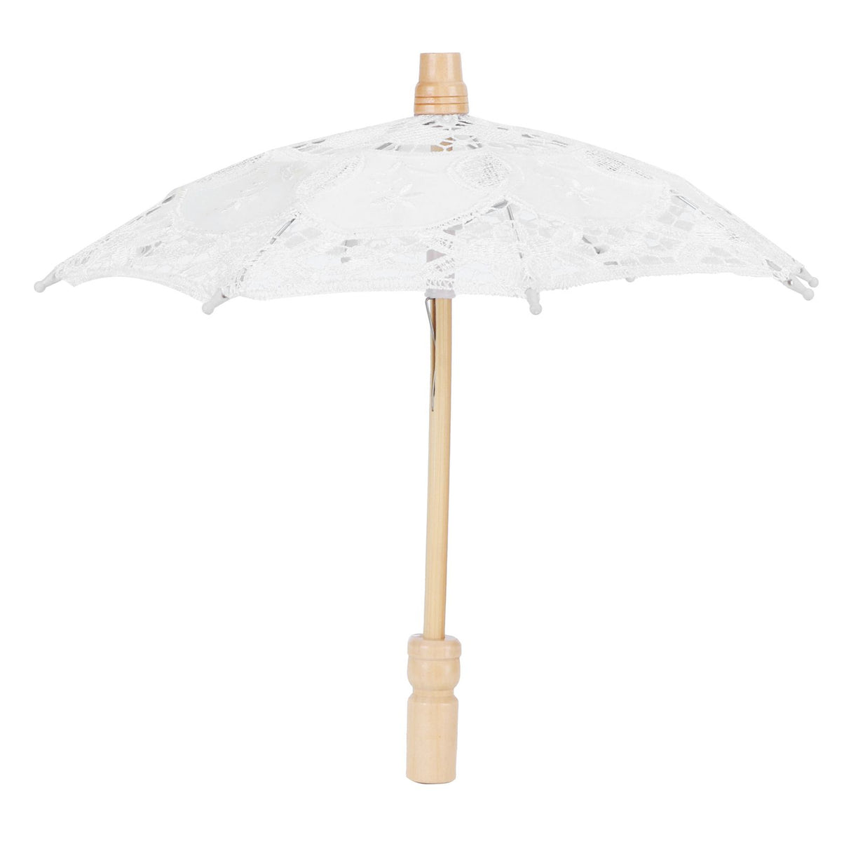 Lace Umbrella Parasol Vintage Wedding Bridal Umbrella for Photo Costume Party SuppliesS White