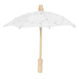Lace Umbrella Parasol Vintage Wedding Bridal Umbrella for Photo Costume Party SuppliesS White
